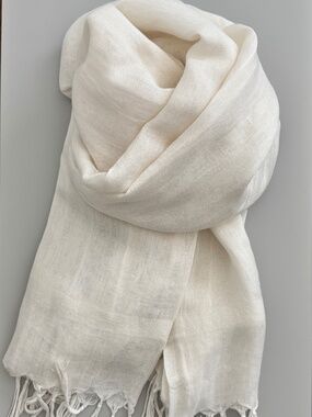 Love Quotes Off White Oversized Scarf